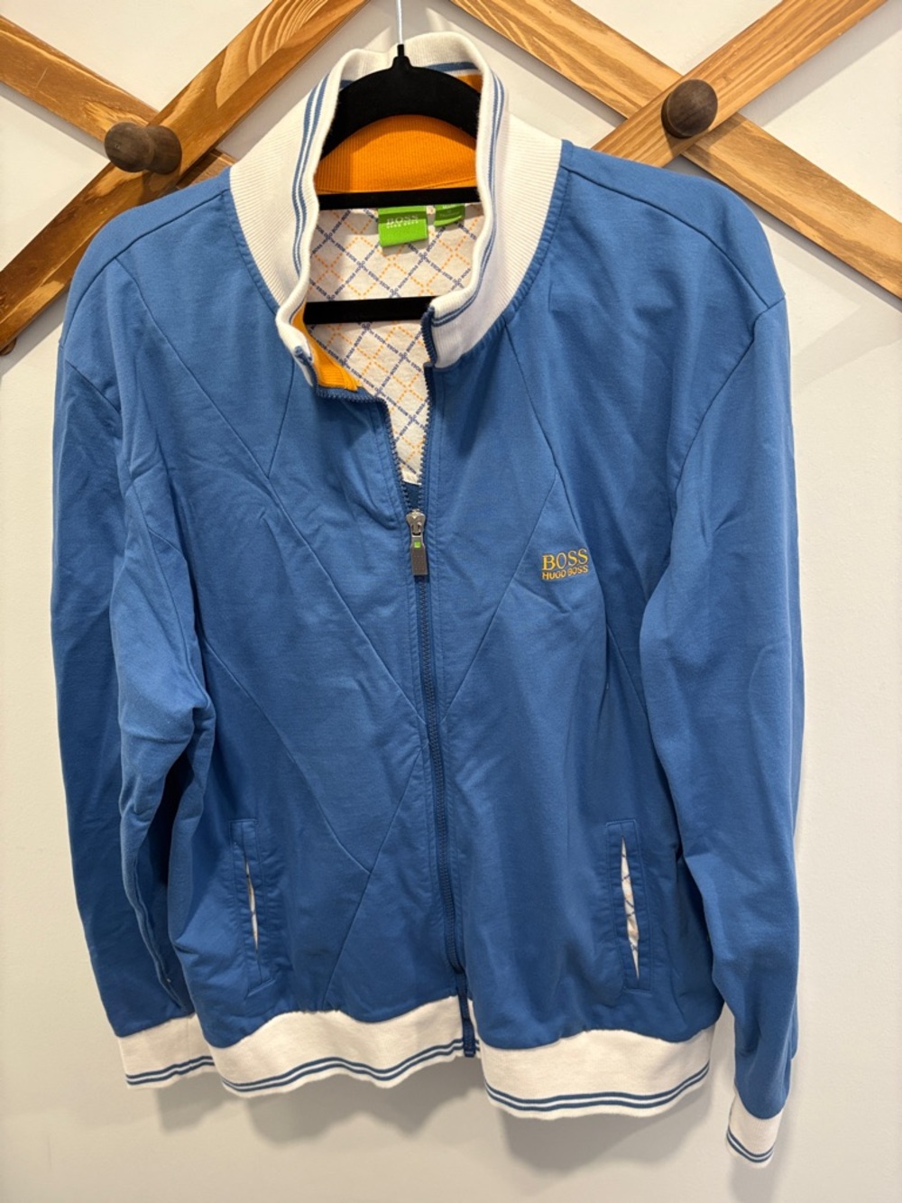 BOSS Hugo Boss Blue Zip-Front Track Jacket